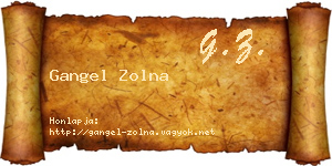 Gangel Zolna névjegykártya